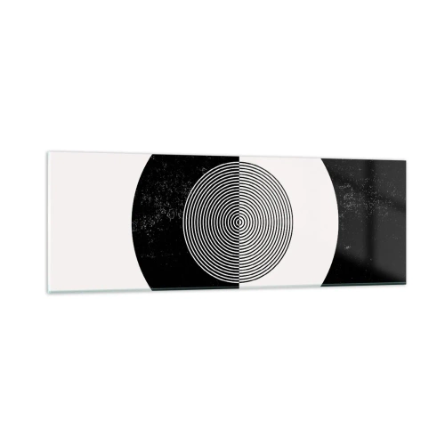 Schilderen op glas - Harmonie in zwart-wit - 90x30 cm