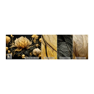 Fotobehang Monster Premium Sand - Subtiele kwetsbaarheid - Bloem, Art-deco, Glamour - 100x30 cm