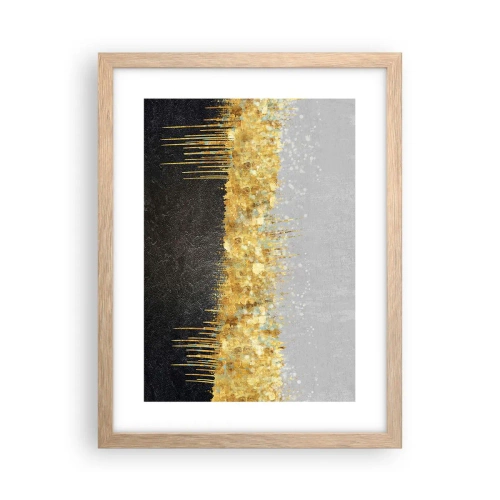 Een poster in een licht eiken lijst - Naar binnen en naar boven - 30x40 cm