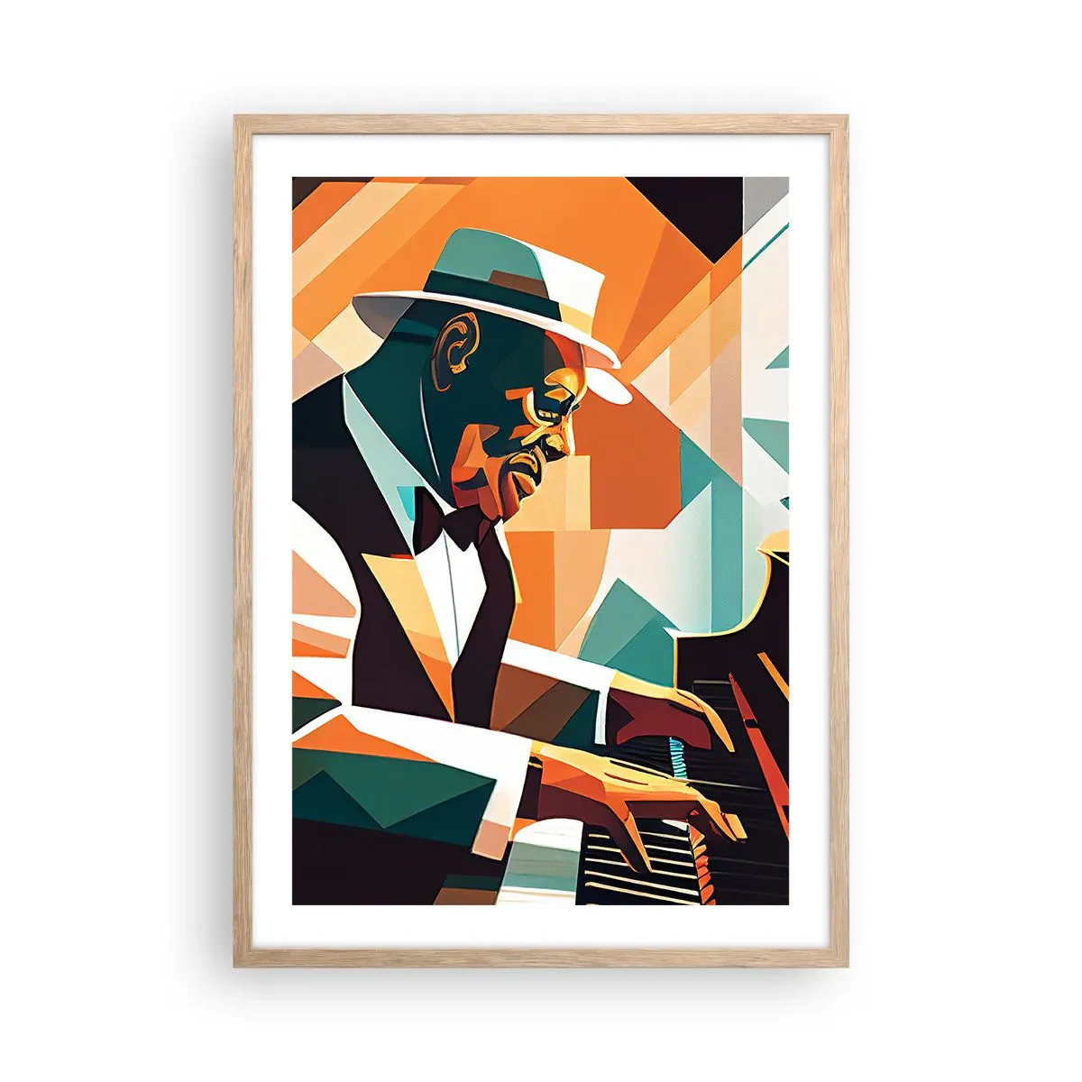 Een poster in een licht eiken lijst - Al die jazz - 50x70 cm