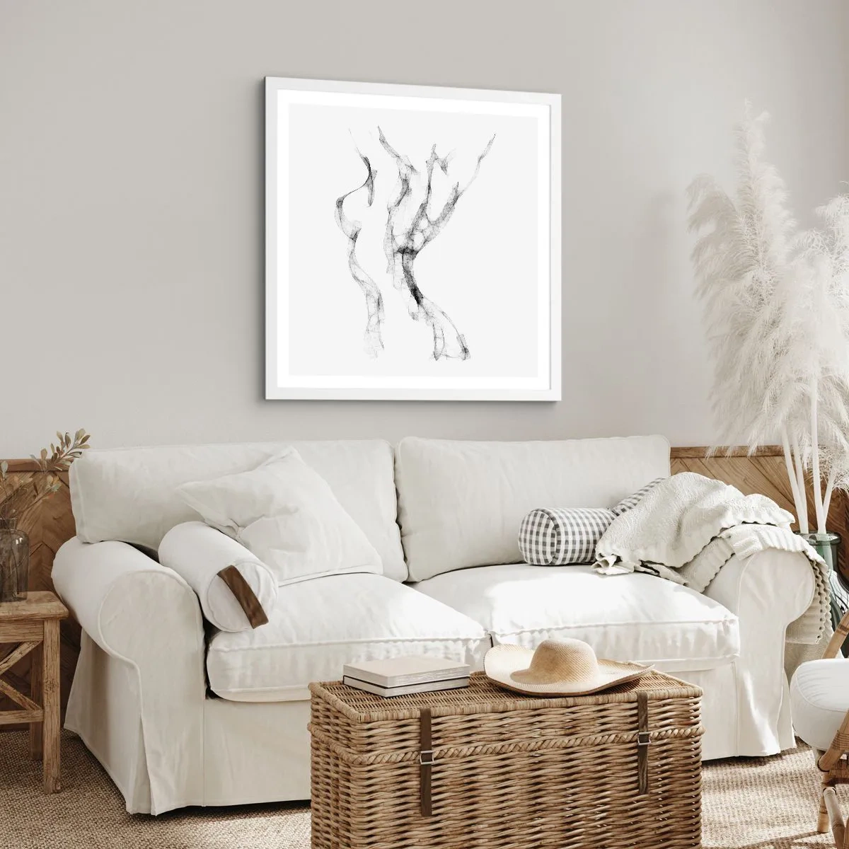 Poster in een witte lijst - Mooi en sterk - 50x50 cm