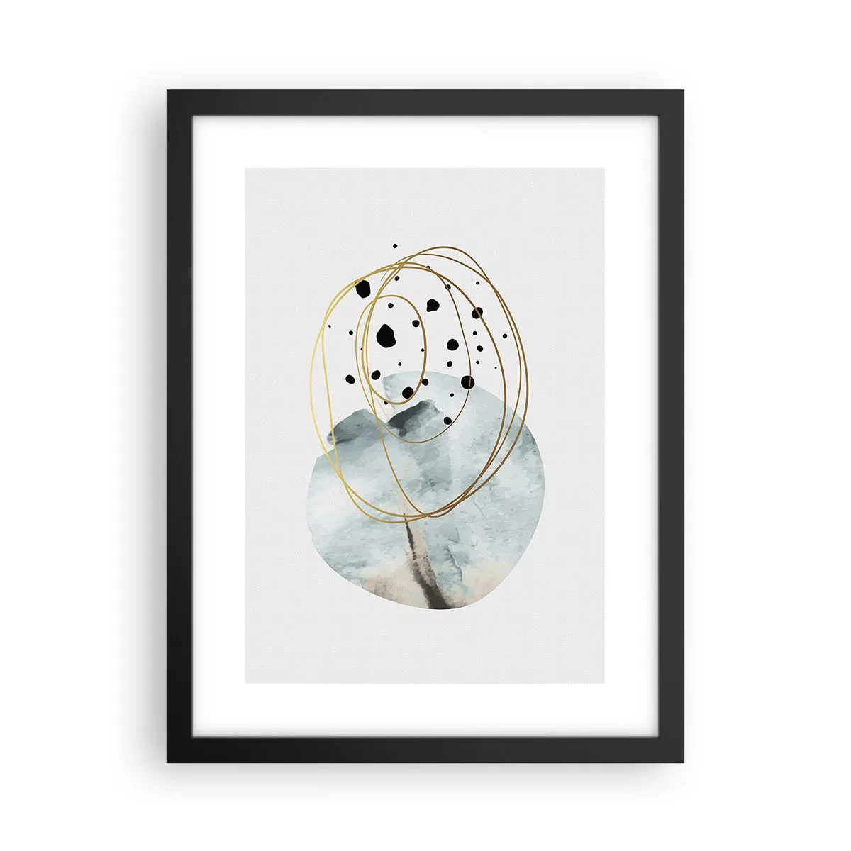 Poster in een zwarte lijst - Omarmd door de ruimte - 30x40 cm