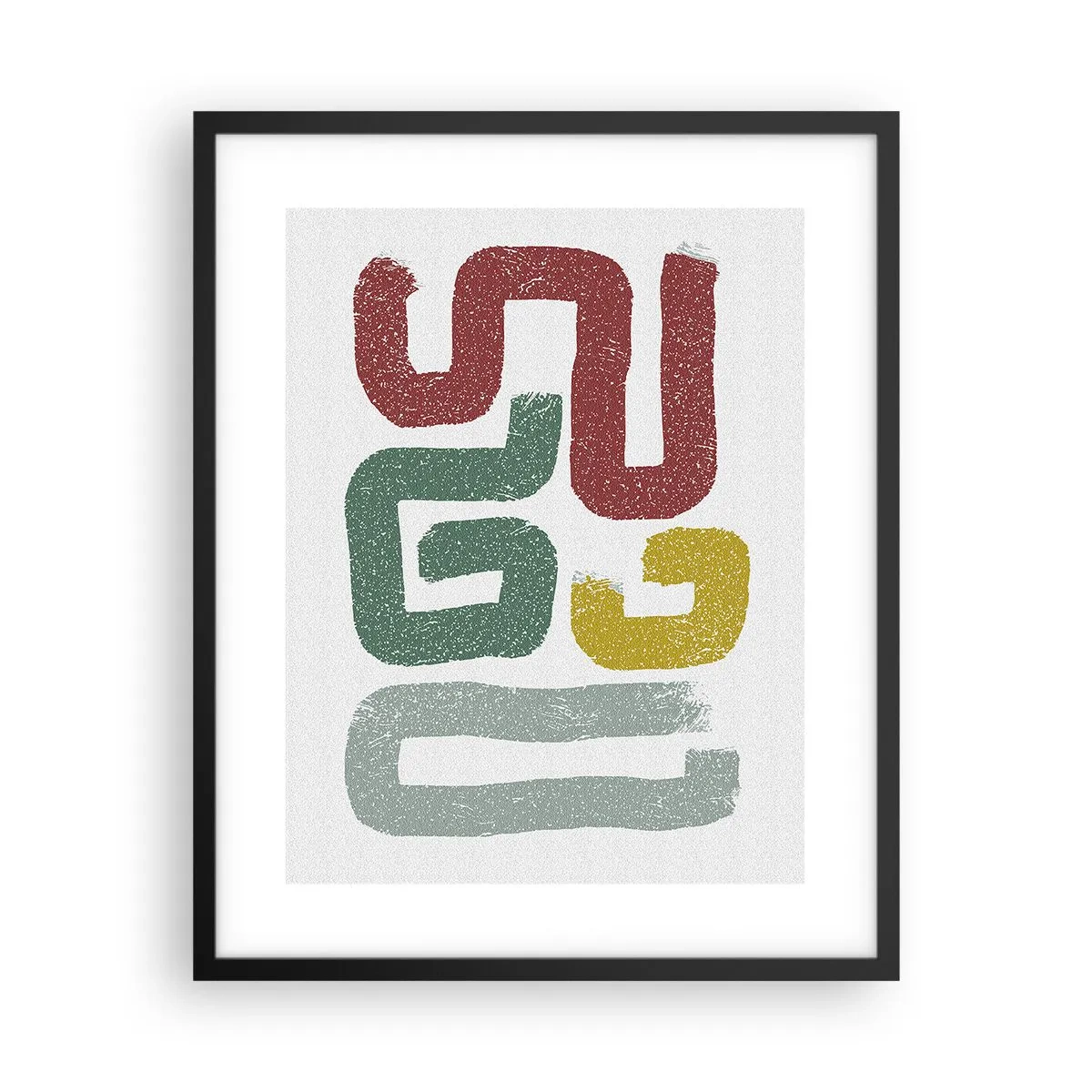 Poster in een zwarte lijst - In een onbekende taal - 40x50 cm
