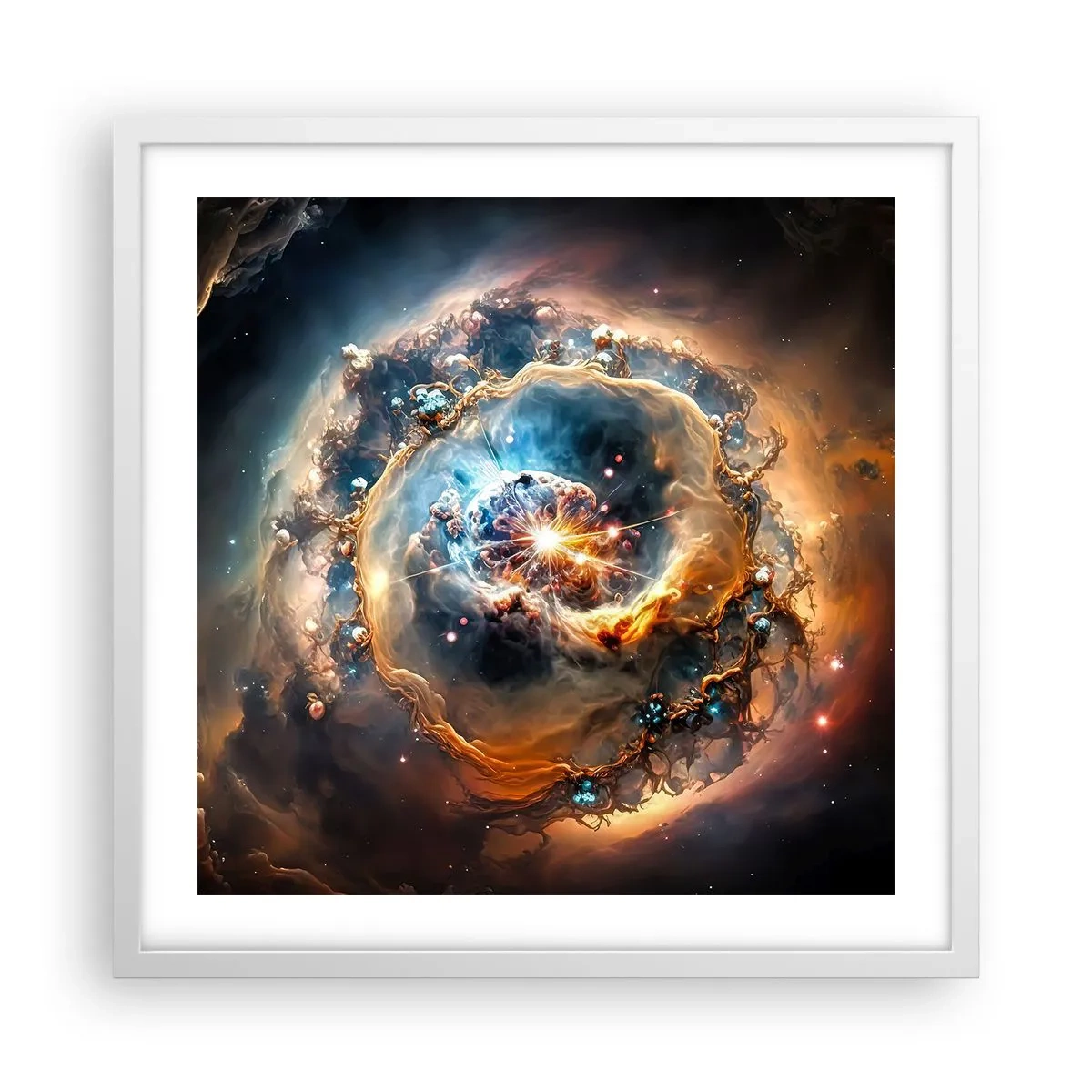 Poster in een witte lijst - Begin - 50x50 cm