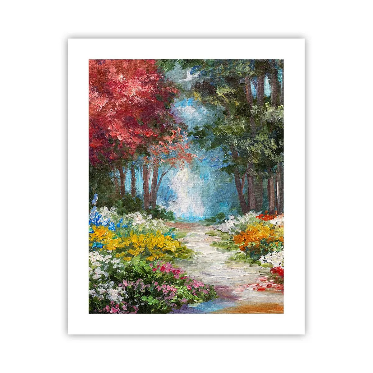 Poster - Bostuin, bloemenbos - 40x50 cm