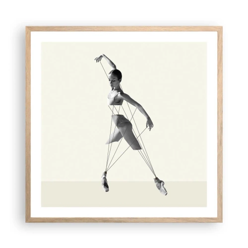 Een poster in een licht eiken lijst - In het theater van de wereld - 60x60 cm