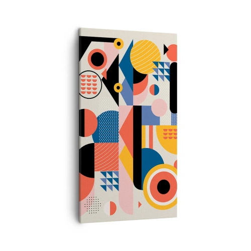 Schilderen op canvas - Compositie: speel rond - 45x80 cm