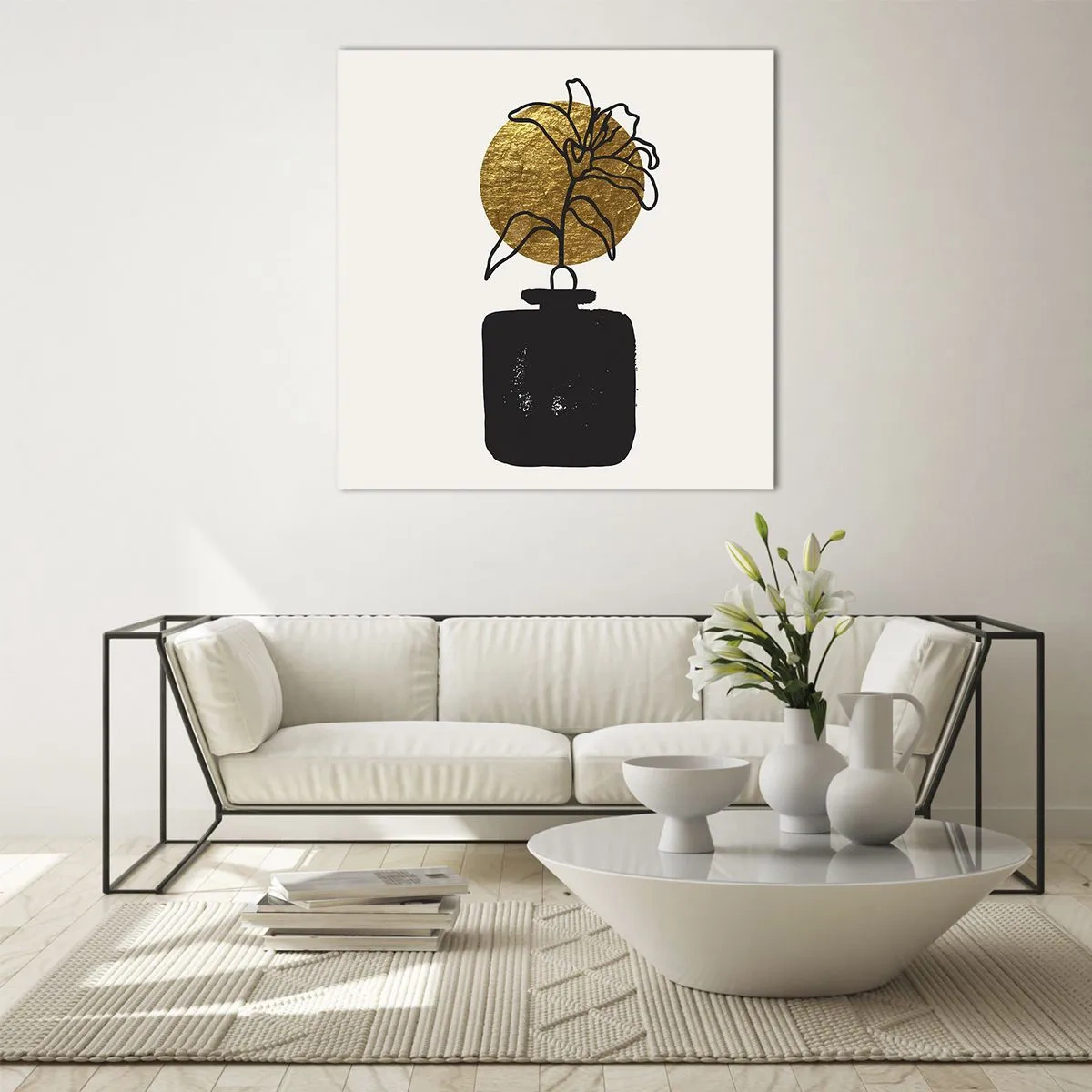 Schilderen op glas - Schoonheid is goud waard - 40x40 cm