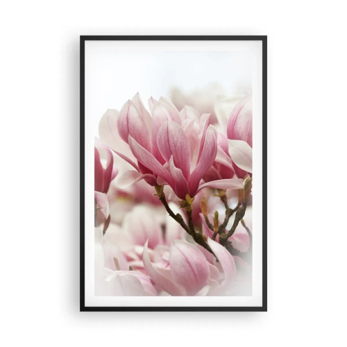 Poster in een zwarte lijst - Lente bloemen - 61x91 cm