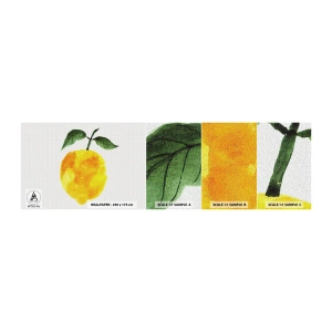 Fotobehang Monster Zelfklevend Deluxe Sticker - Hoe proef je de zon? - Citroen, Keuken, Fruit - 100x30 cm