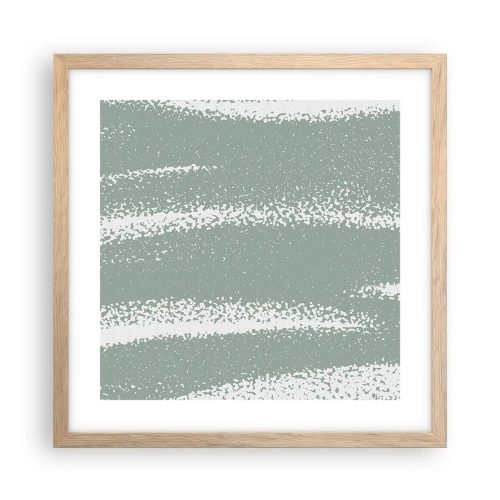 Een poster in een licht eiken lijst - Abstractie in een winterklimaat - 40x40 cm
