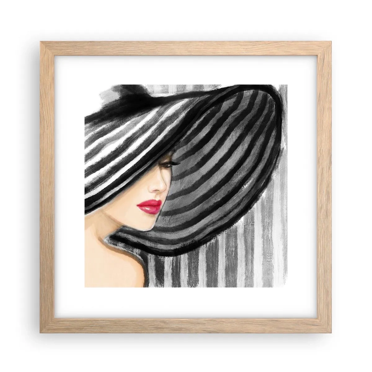 Een poster in een licht eiken lijst - Waar moet je zoeken? - 30x30 cm