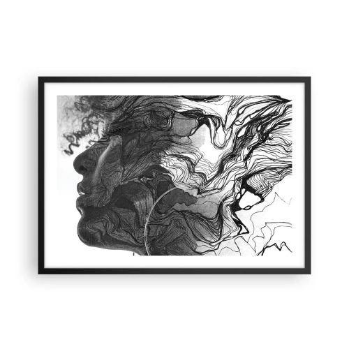 Poster in een zwarte lijst - Verstrikt in dromen - 70x50 cm