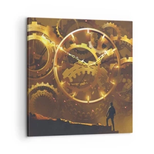 Schilderen op canvas - Aan de bron van de tijd - 60x60 cm