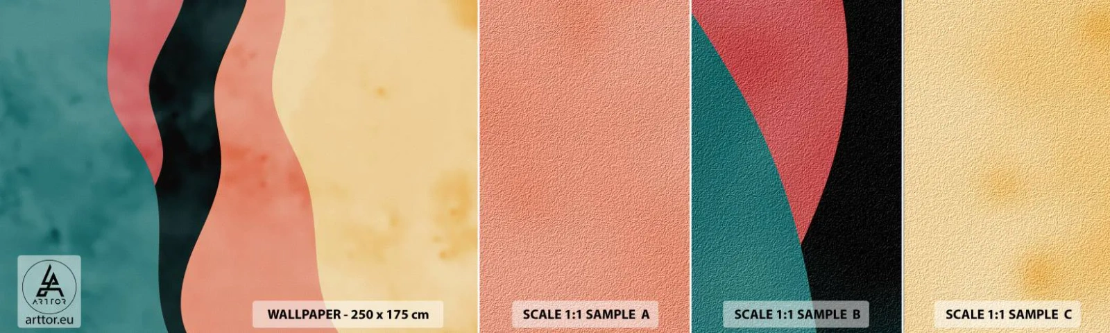 Fotobehang Staaltje Standard Eco - Conforme non-conformiteit - Abstractie, Deel, Moderne kunst. - 100x30 cm