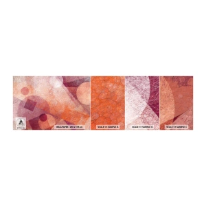 Fotobehang Monster Zelfklevend Deluxe Sticker - Geometrische transformaties in roze - Abstractie, Deel, Modern patroon - 100x30 cm