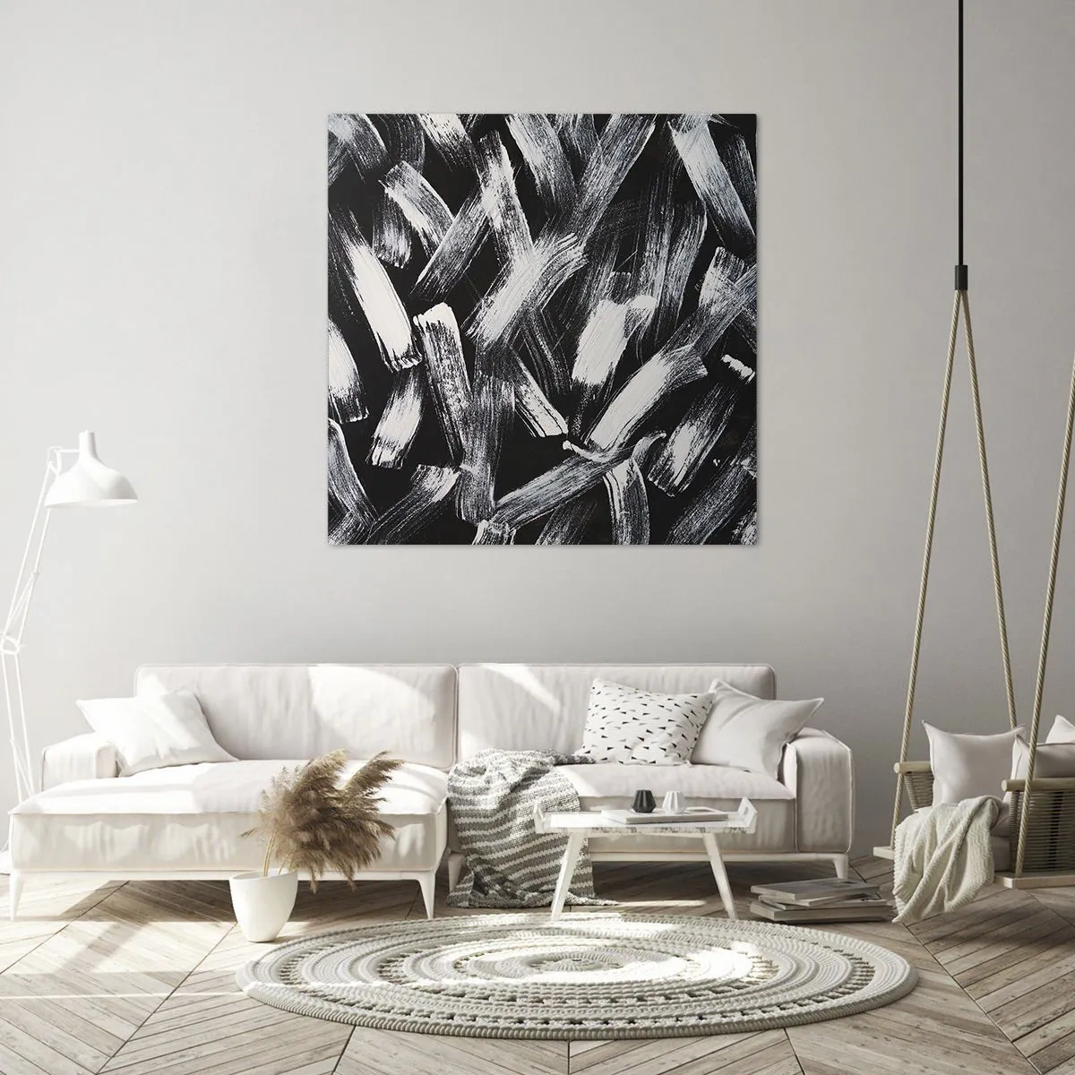 Schilderen op canvas - Abstractie in de industriële spirit - 40x40 cm