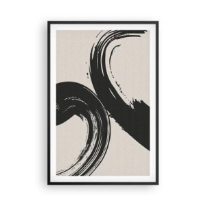 Poster in een zwarte lijst - Vegend en cirkevormig - 61x91 cm
