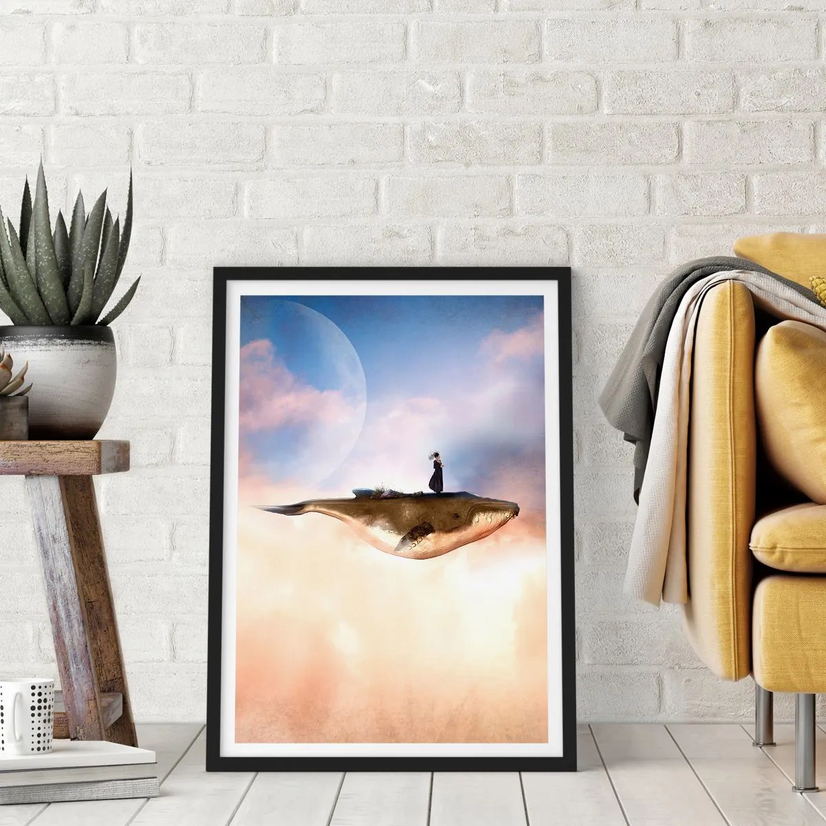 Poster in een zwarte lijst - Een echte reis - 30x40 cm