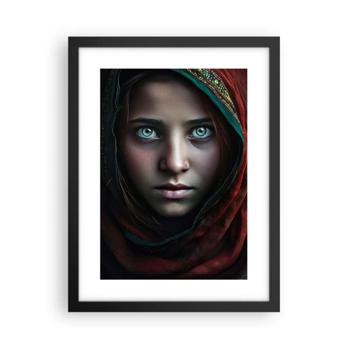 Poster in een zwarte lijst - Oosterse prinses - 30x40 cm