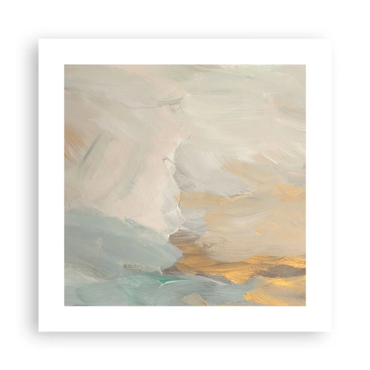 Poster - Abstractie – het land van zachtheid - 40x40 cm