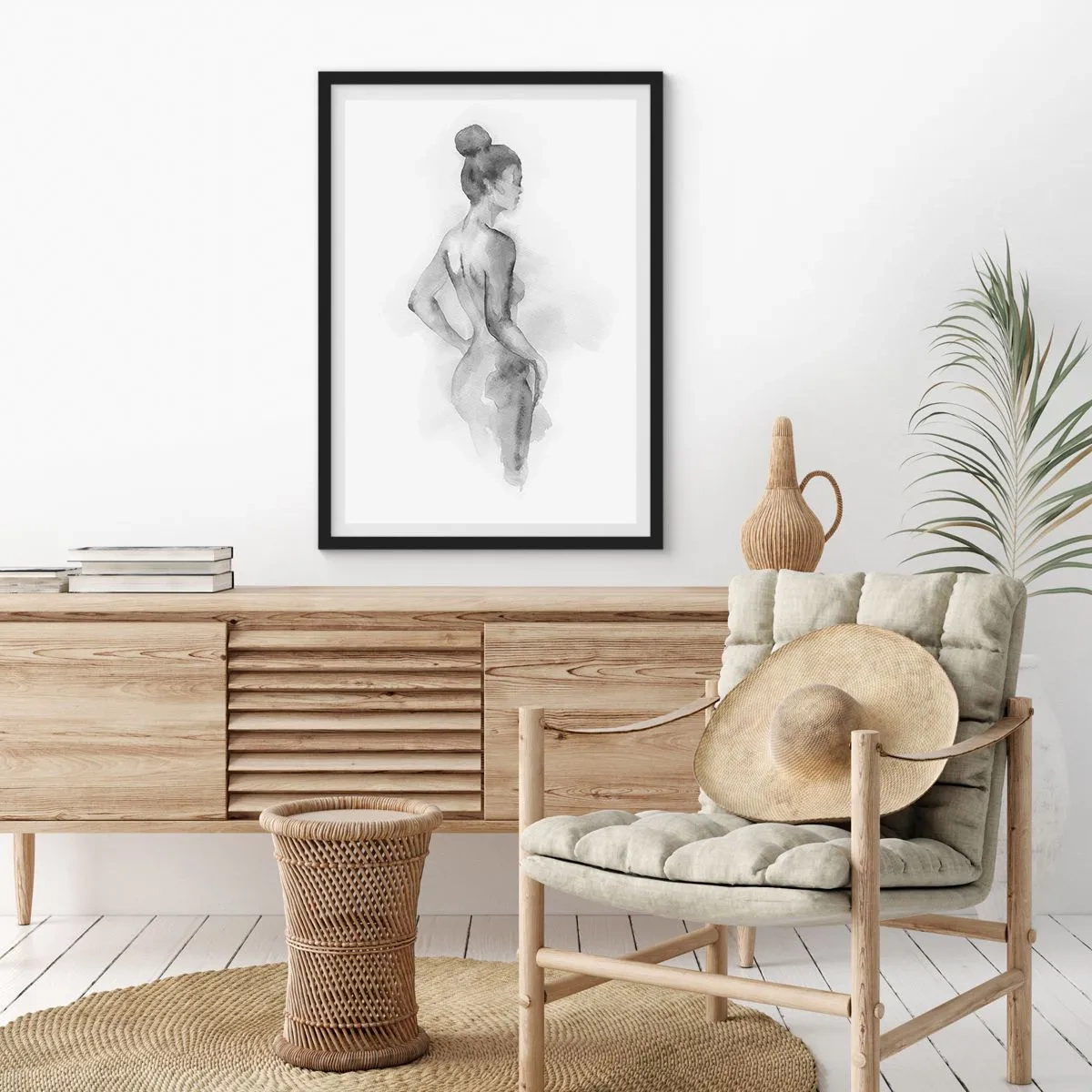 Poster in een zwarte lijst - Prachtig als schilderij - 70x100 cm