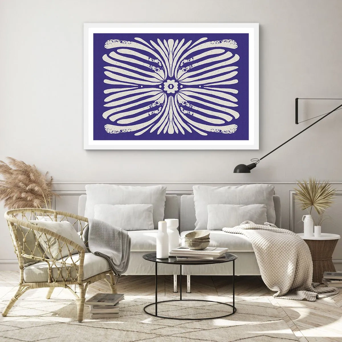 Poster in een witte lijst - Etnische inspiraties - 91x61 cm