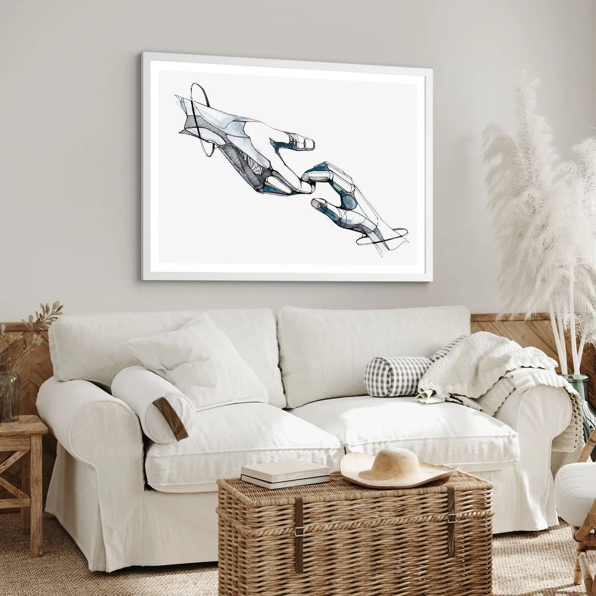 Poster in een witte lijst - Een goed gebaar - 50x40 cm