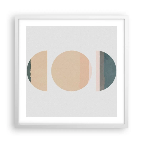 Poster in een witte lijst - Een Wiel achter een andere - 50x50 cm