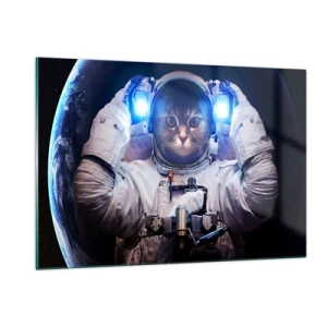 Schilderen op glas - Houston, je hebt een probleem - 120x80 cm