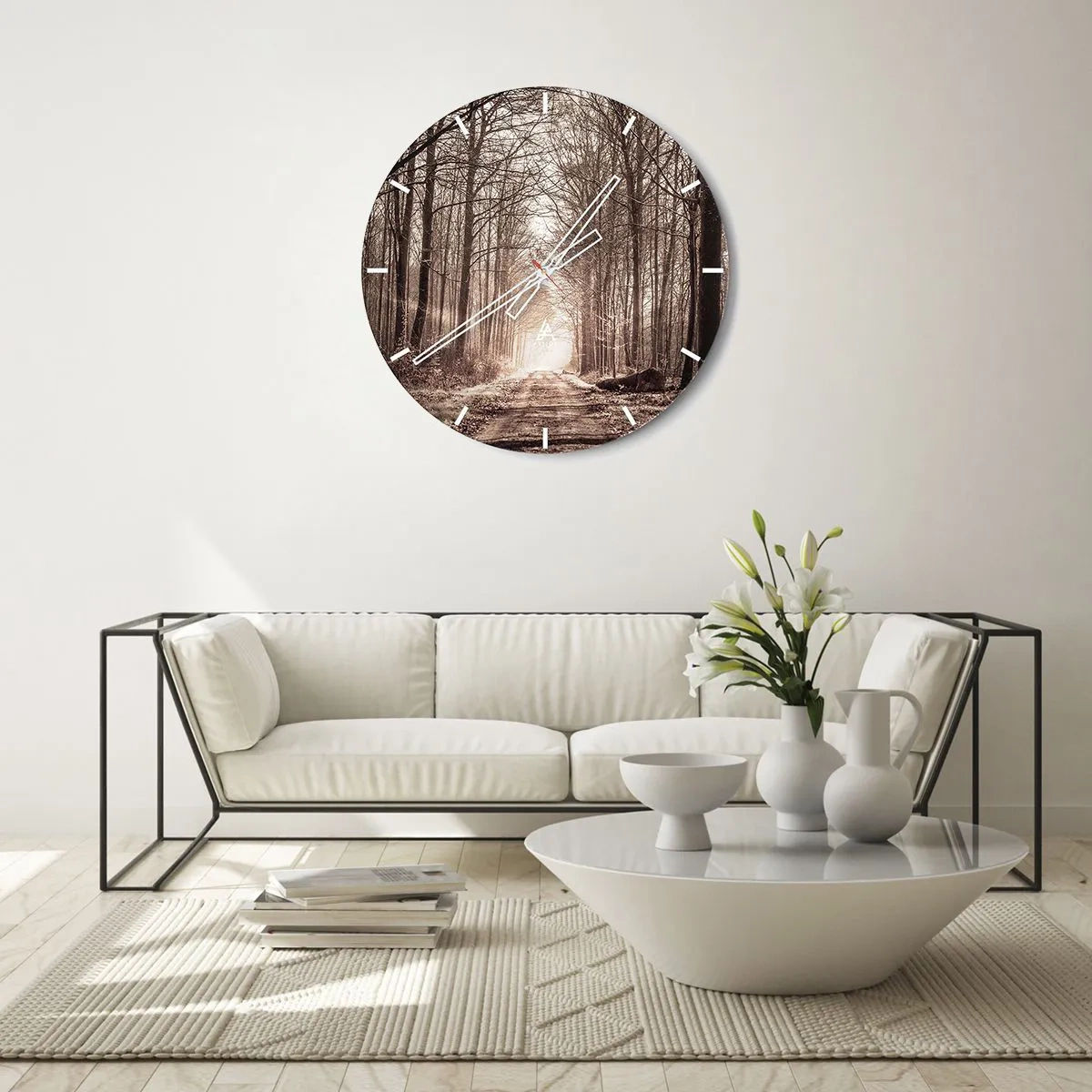 Wandklok - Klok - Boskathedraal - 40x40 cm