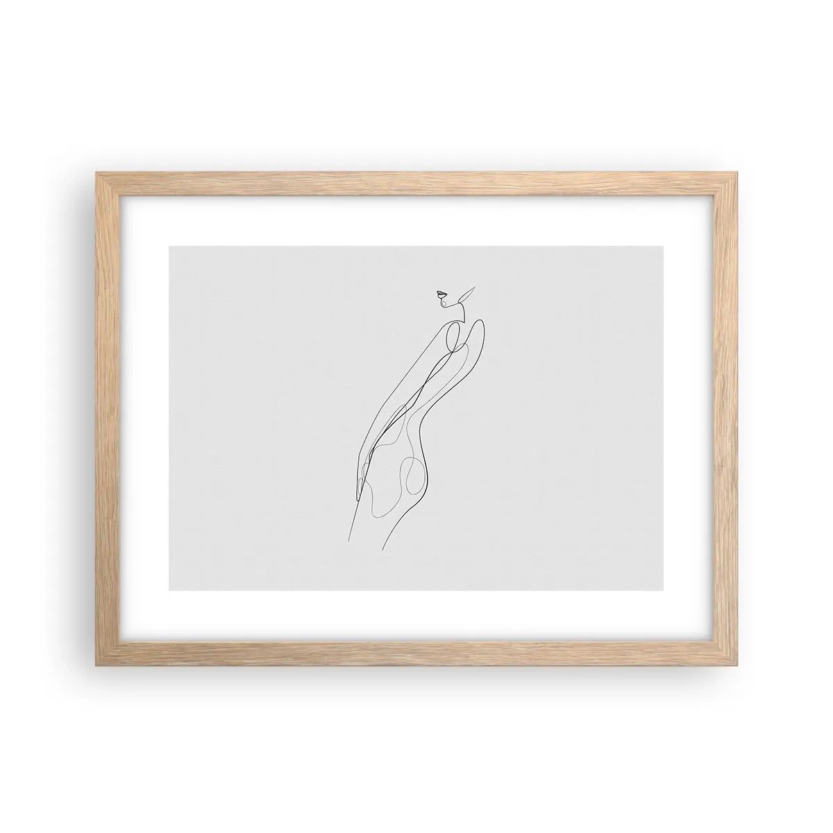 Een poster in een licht eiken lijst - Gewoon een belofte - 40x30 cm