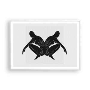 Poster in een witte lijst - Een gemeenschappelijke ziel - 100x70 cm