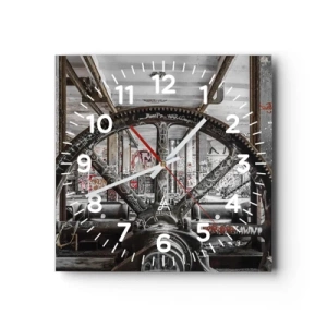 Wandklok - Klok - Het geheime leven van de fabriek - 30x30 cm