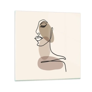 Schilderen op glas - Luisteren naar zichzelf - 60x60 cm