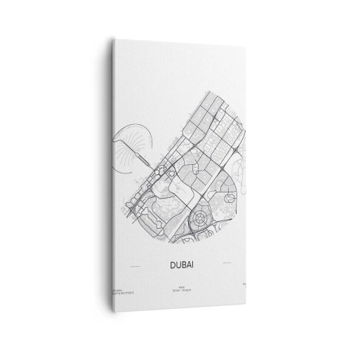 Schilderen op canvas - Anatomie van Dubai - 55x100 cm