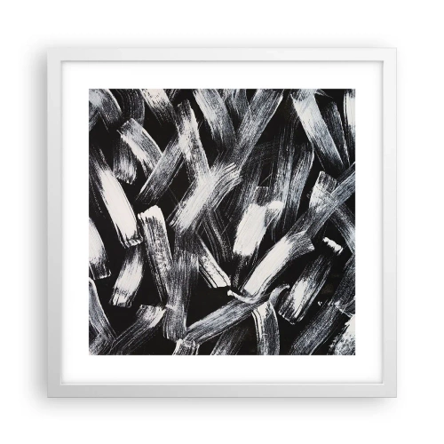 Poster in een witte lijst - Abstractie in de industriële spirit - 40x40 cm