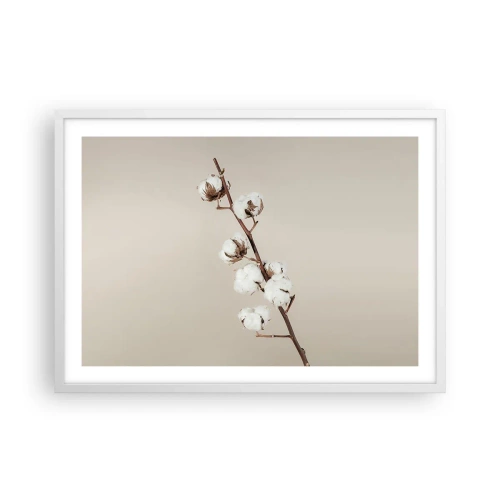 Poster in een witte lijst - Aan de bron van zachtheid - 70x50 cm