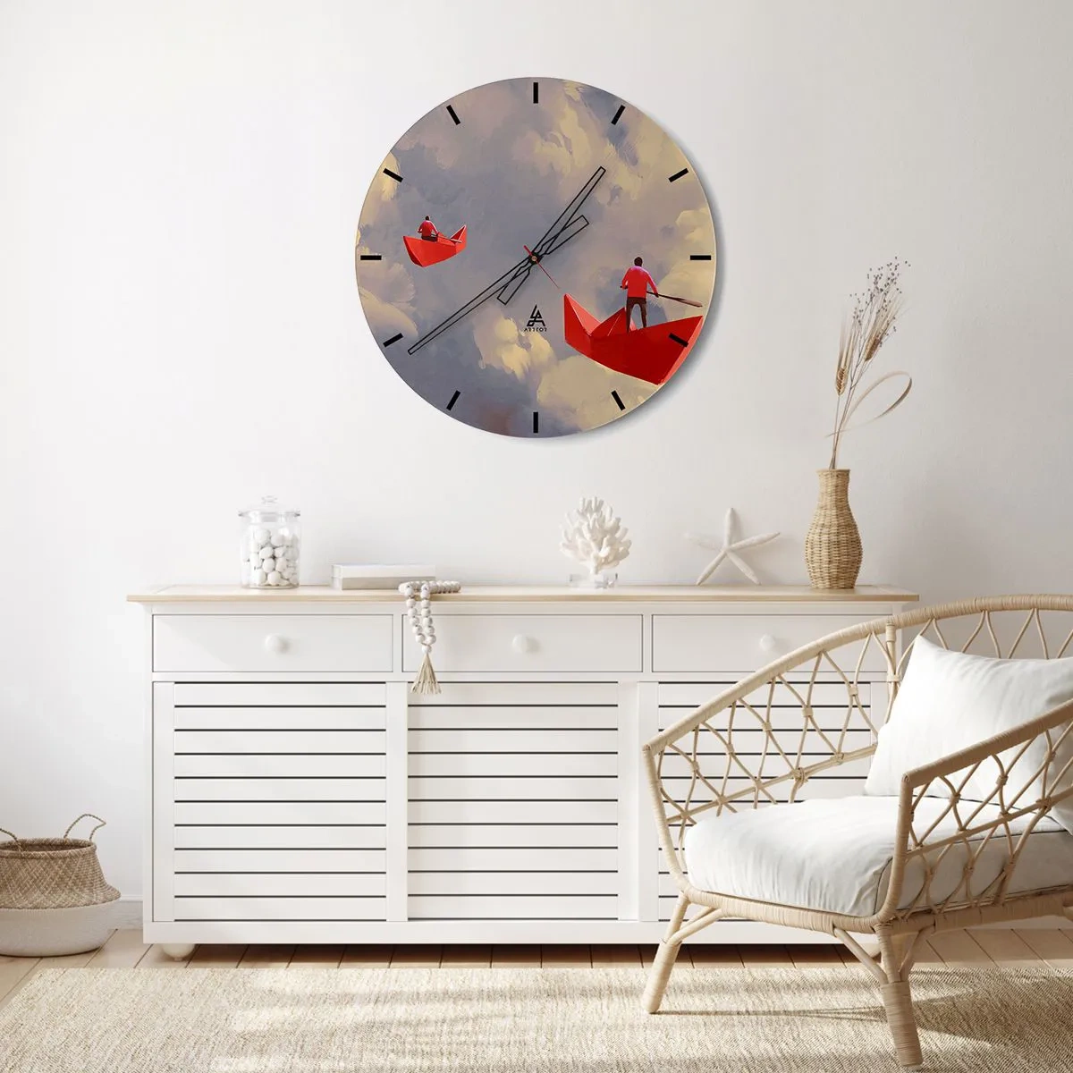 Wandklok - Klok - Dromers expeditie - 40x40 cm