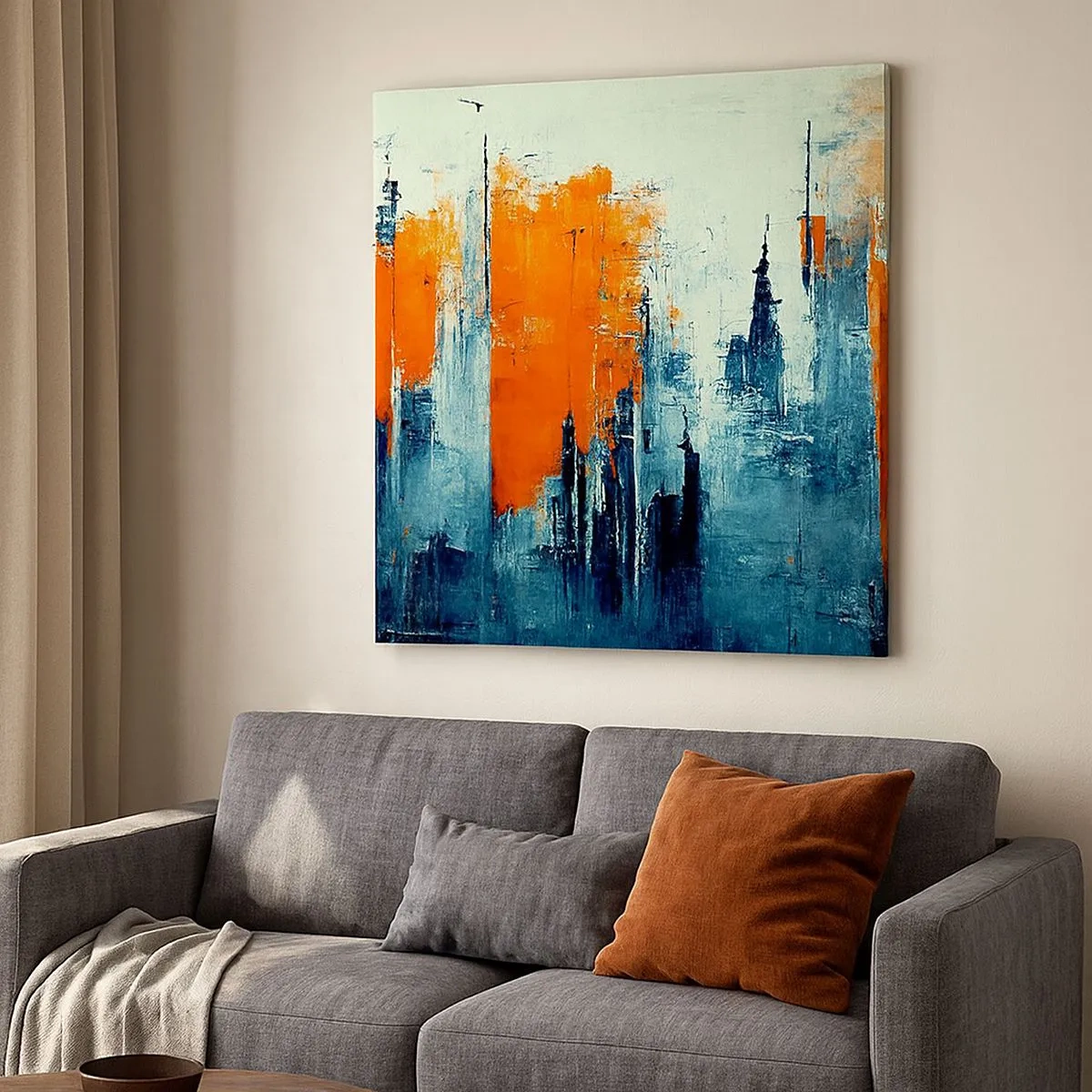 Schilderen op canvas - Modern landschap - 30x30 cm