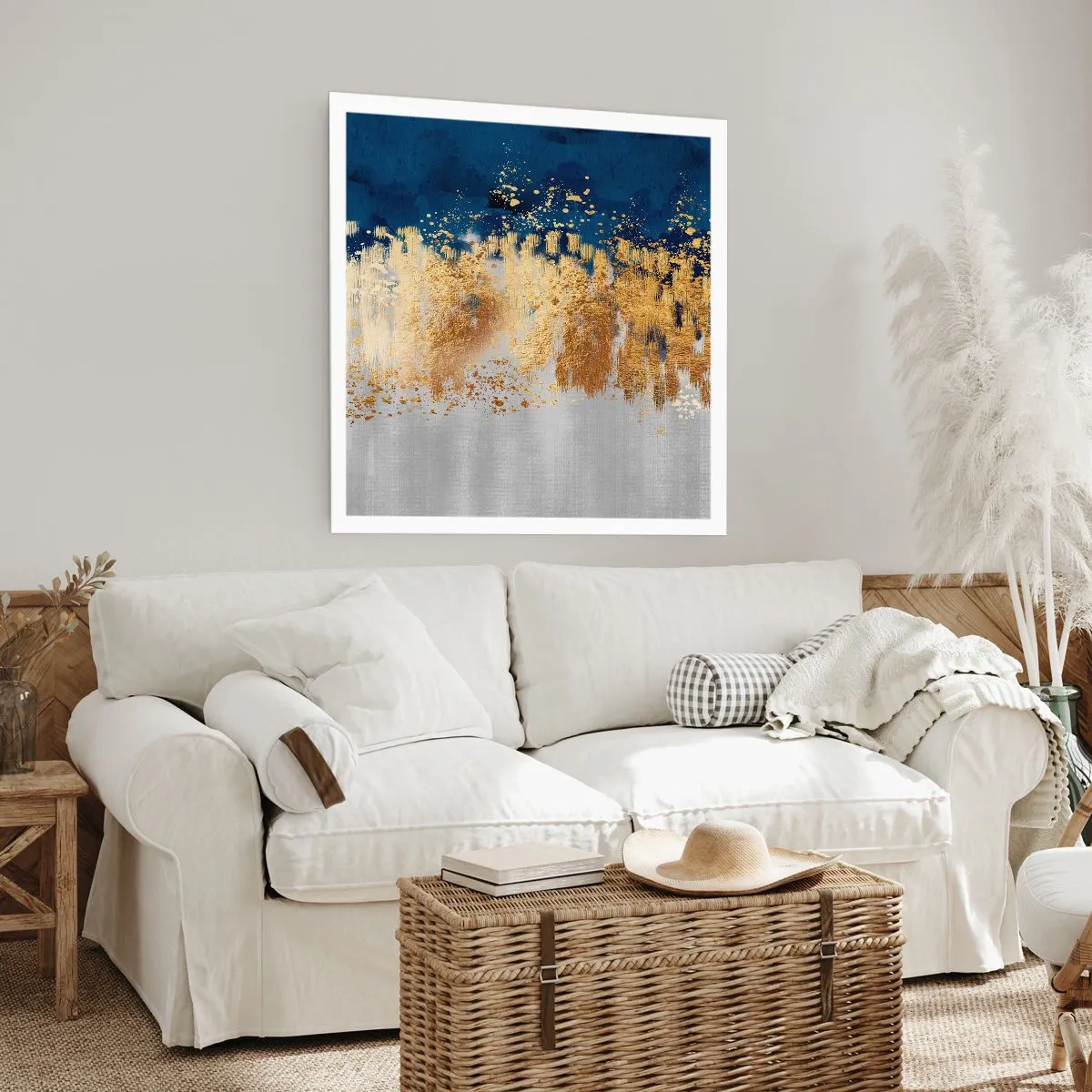 Poster - Een moderne compositie met sprankeling - 60x60 cm