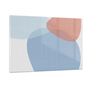 Schilderen op glas - Pastelkleurige relaties - 120x80 cm