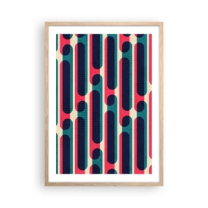 Een poster in een licht eiken lijst - In de diepte en vooruit - 50x70 cm