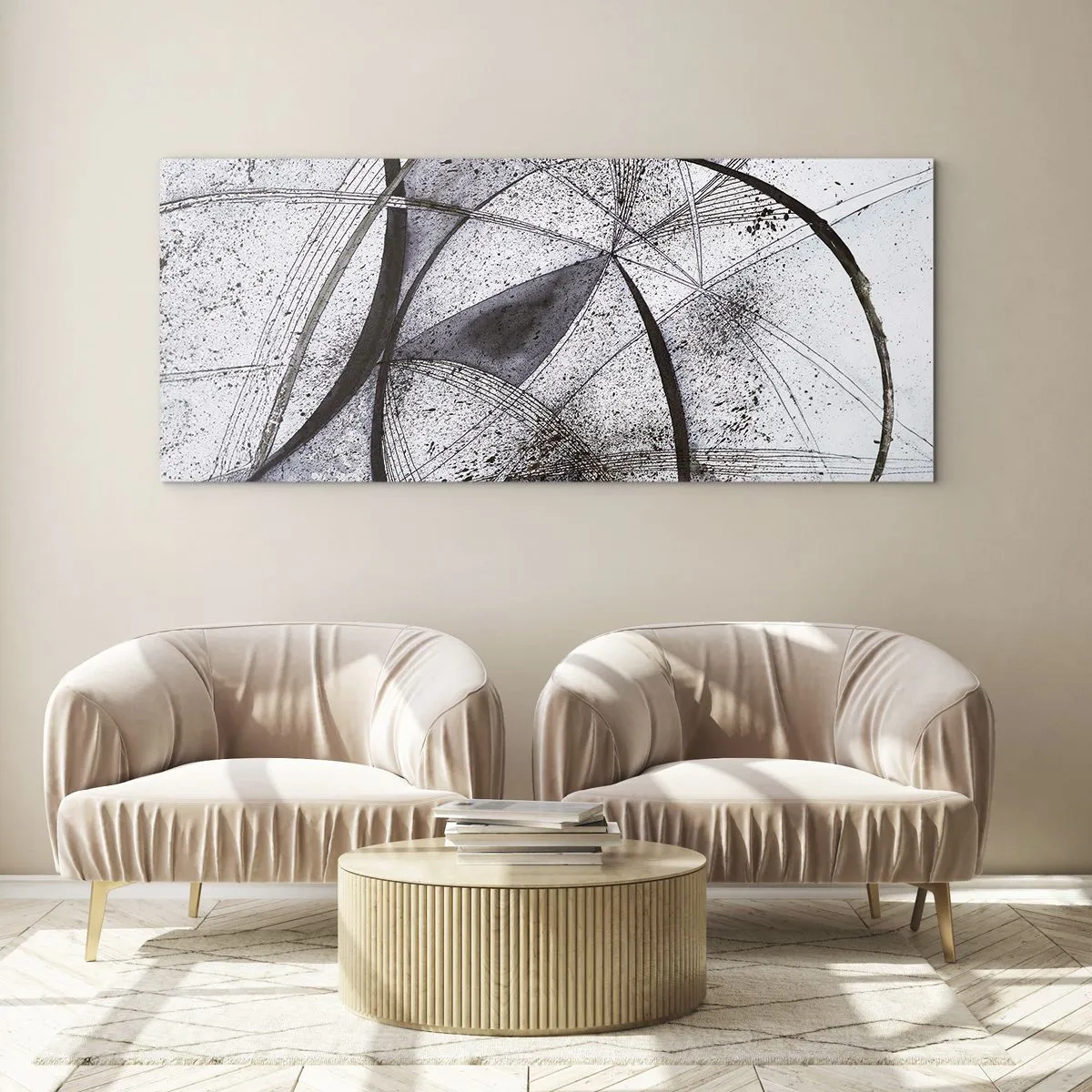Schilderen op glas - Futuristische fantasie - 100x40 cm