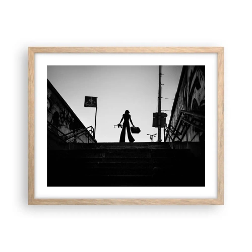 Een poster in een licht eiken lijst - Stedelijk dwalen - 50x40 cm