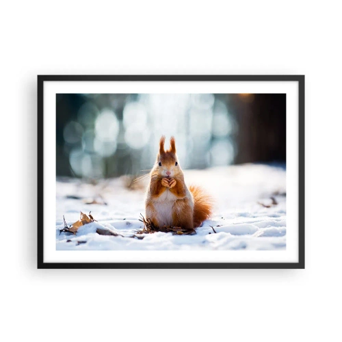 Poster in een zwarte lijst - Waar kijk je naar? - 70x50 cm