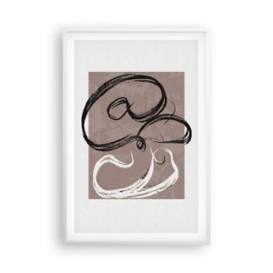 Poster in een witte lijst - Compositie – de zoektocht naar volheid - 61x91 cm