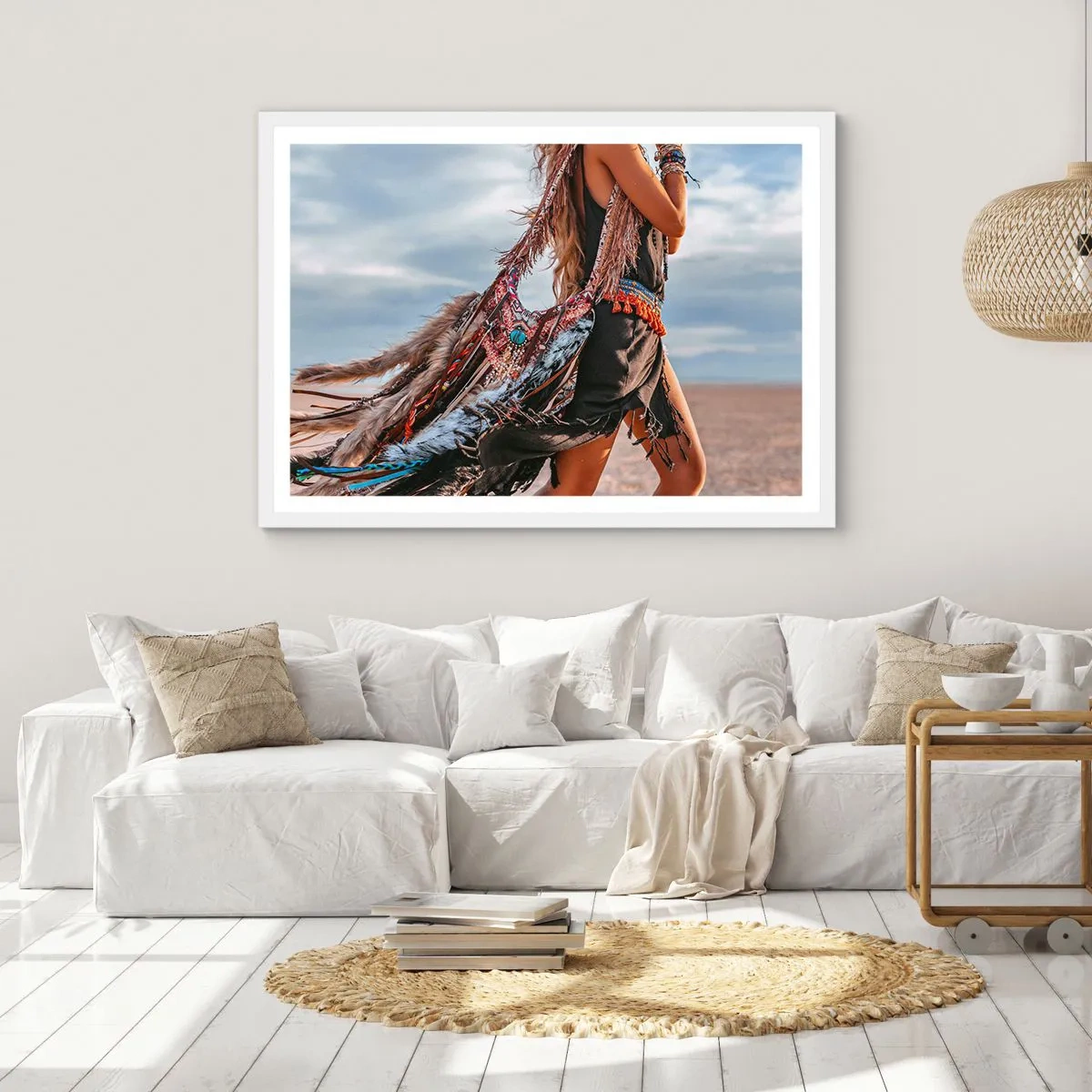 Poster in een witte lijst - Het meisje van de sjamaan - 40x30 cm