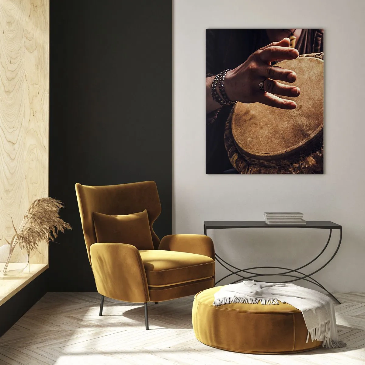 Schilderen op glas - Op het ritme van het hart - 70x100 cm