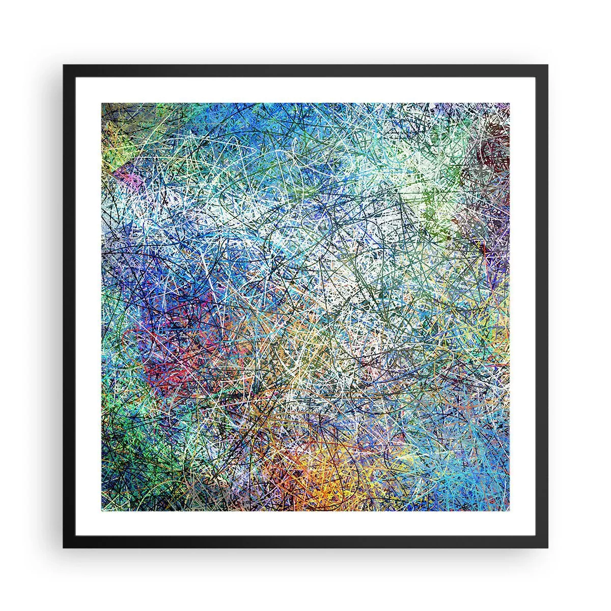 Poster in een zwarte lijst - Het is niet zo eenvoudig - 60x60 cm